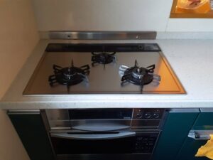 福岡キッチン取付け隊　ガスコンロの取替　施工前